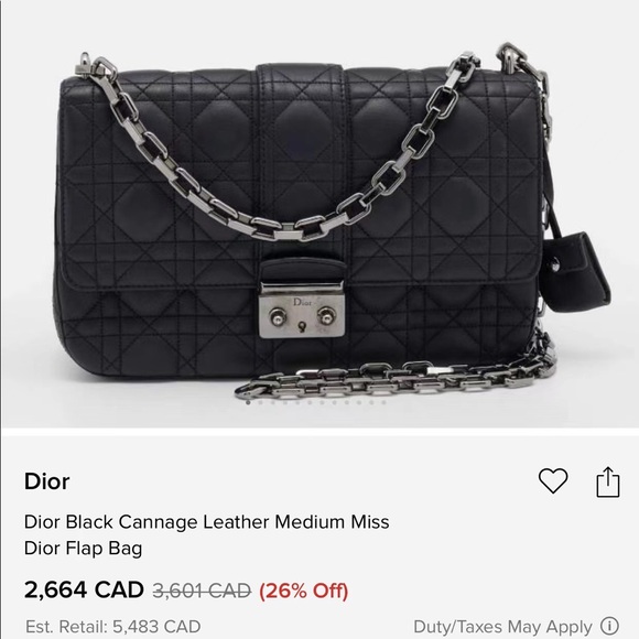 Dior Red Cannage Leather Medium Miss Dior Flap - Picture 11 of 11